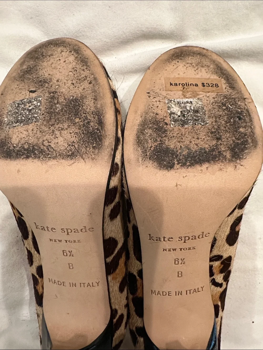 kate spade Leopard Pony-Hair Leopard Print Pumps - Tan & Black